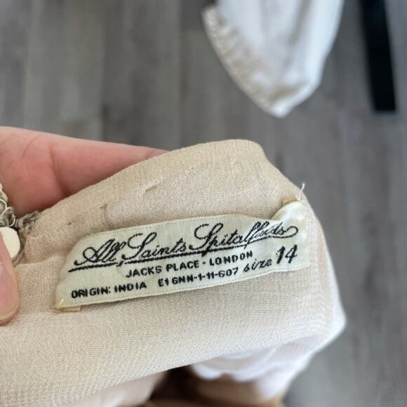 All Saints Spitalfields Aztec Dress US Size 10 UK Size 14  Dust/Coral - Picture 6 of 8